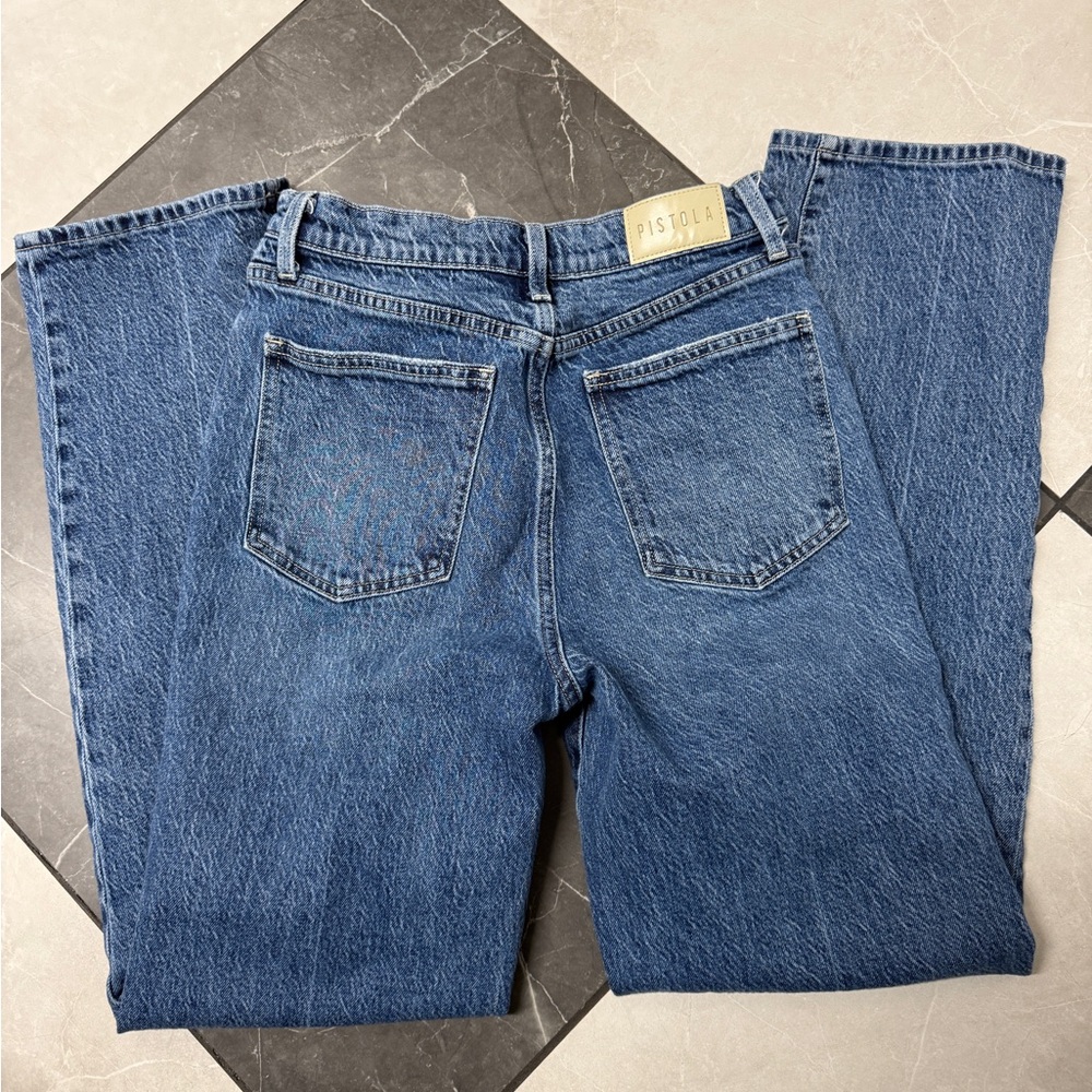 pistola Straight Leg Jeans in Medium Blue Wash - Picture 4 of 6
